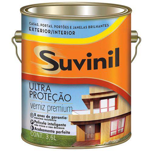 Verniz Ultra Proteção para Madeira Mogno 3,6 Litros - SUVINIL