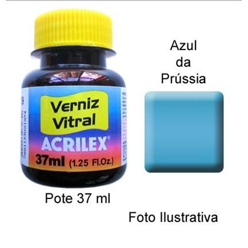 Verniz Vitral 580 Azul da Prussia Acrilex 37 Ml 992673