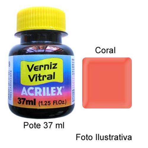 Verniz Vitral 586 Coral Acrilex 37 Ml