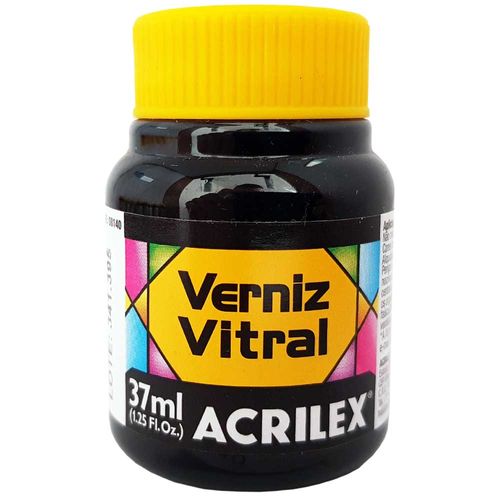 Verniz Vitral 37ml 520 Preto Acrilex 901661