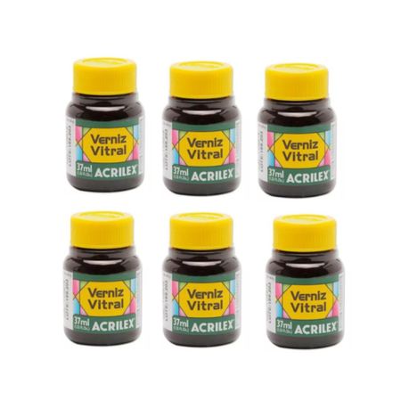 Verniz Vitral 37ml Pct 6 Un. Acrilex - Verde Veronese