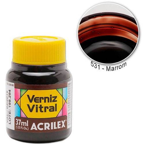 Verniz Vitral Marrom 531 Acrilex
