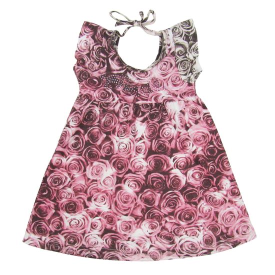 Vestido Bebê Floral Rosa-1