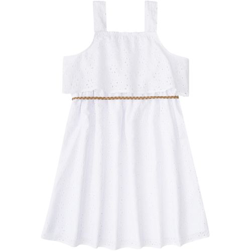 Vestido Branco Lese com Cinto - 3