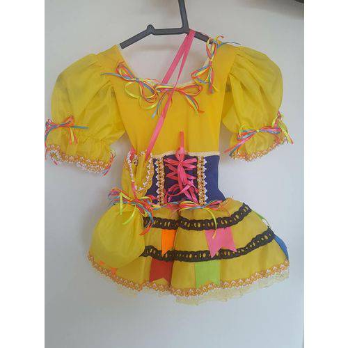 Vestido Caipira para Festa Junina Luxo Infantil