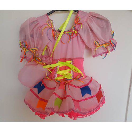 Vestido Caipira para Festa Junina Luxo Infantil