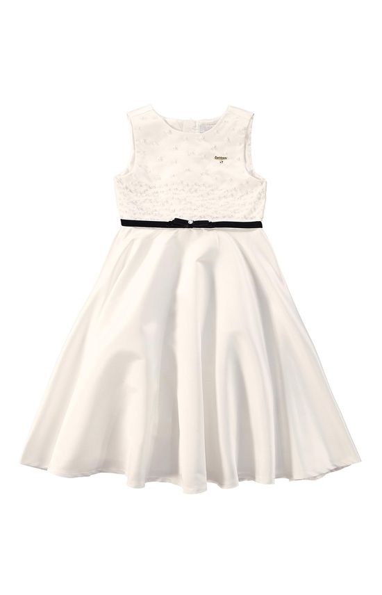 Vestido Cetim Infantil Carinhoso Branco - 2