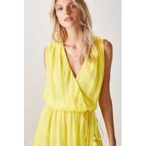 Vestido Decote Transpasse Amarelo Amarelo Summer - 40