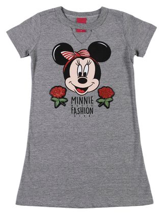 Vestido Disney Infantil para Menina - Cinza