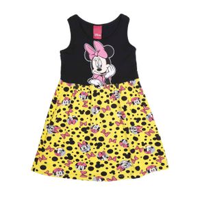 Vestido Disney Infantil para Menina - Preto/amarelo 6