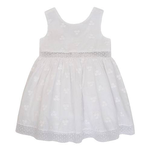 Vestido e Calcinha para Bebê Cambraia Branco