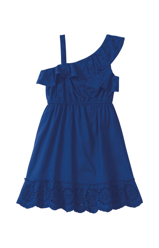 Vestido Evasê Babados Menina Malwee Kids Azul Claro - 10