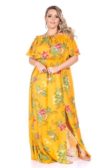 Vestido Fall Amarelo Plus Size 70881-48