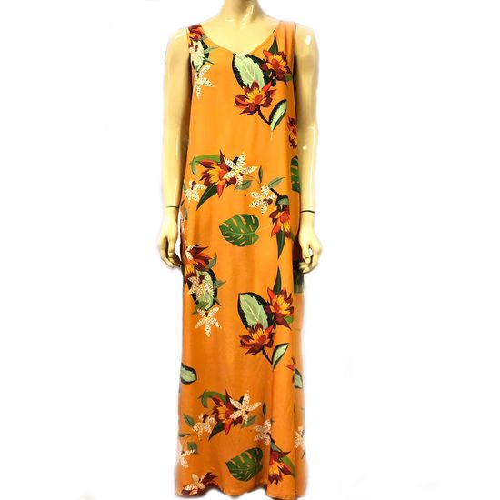 Vestido Floral Orange P - LARANJA