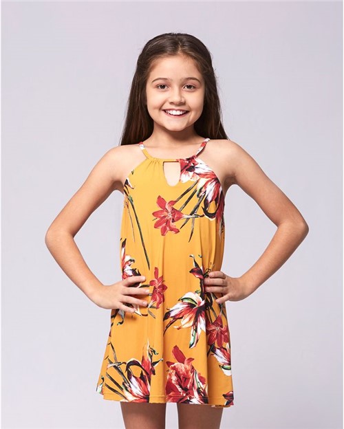 Vestido Infantil - Amarelo Floral P