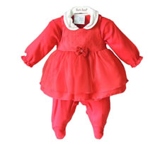 Vestido Infantil e Macacão Vermelho Nicole |Doremi Bebê