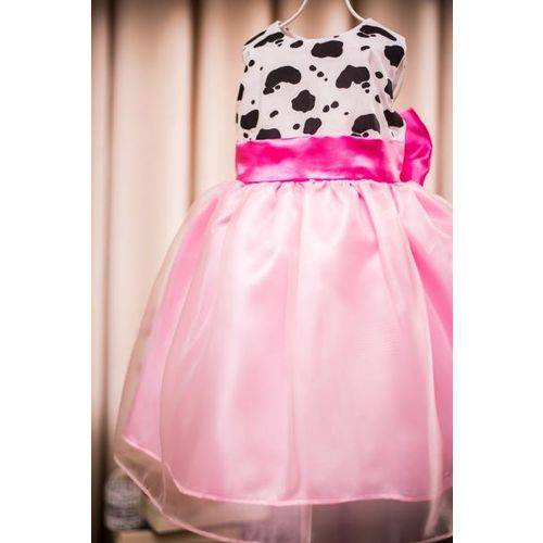 Vestido Infantil Fazendinha Pink Luxo