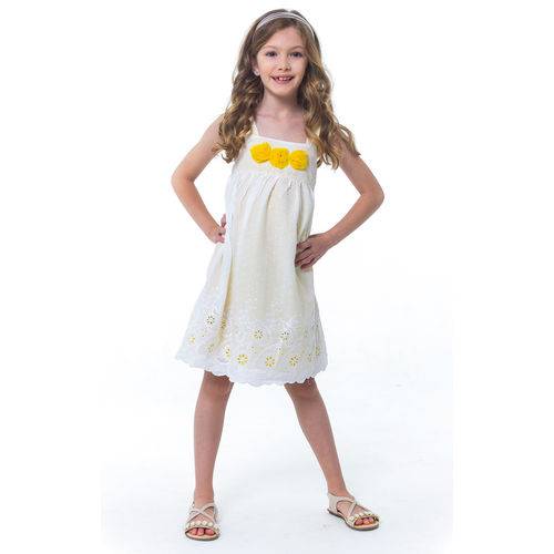 Vestido Infantil Menina Regata Renda - Tamanho 3