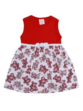 Vestido Infantil para Bebê Menina - Vermelho