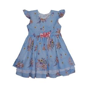 Vestido Infantil para Menina - Azul 2
