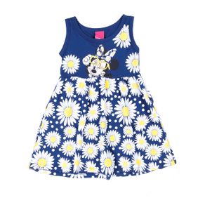 Vestido Infantil para Menina Disney Azul Marinho 1