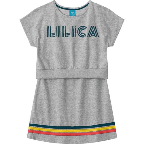 Vestido Lilica Ripilica Cinza Bebê Menina
