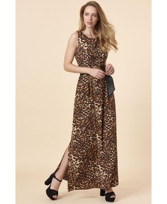 Vestido Longo Estampado Leopardo