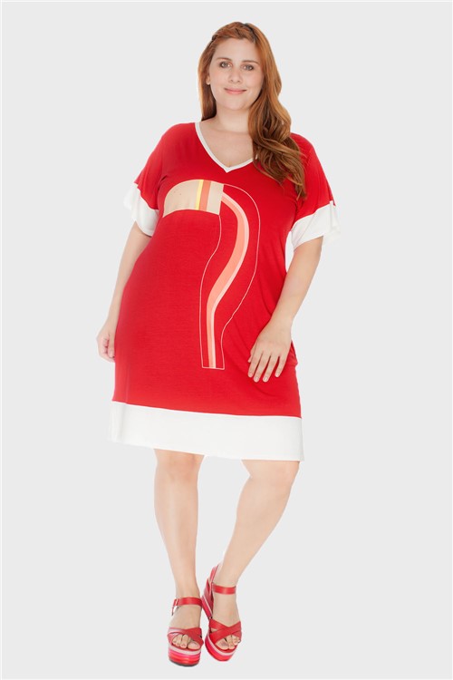 Vestido Majuro Plus Size Vermelho-48/50