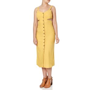 Vestido Midi Feminino Autentique Amarelo G
