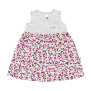 Vestido Rotativo Chiclete - Bebê Menina -Cotton Vestido Rosa - Bebê Menina - Cotton - Ref:33610-5-M