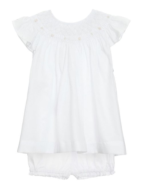 Vestido Russinho Maria de Algodão Branco Tamanho P