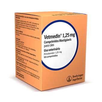 Vetmedin 1,25 Mg Boehringer com 50 Comprimidos