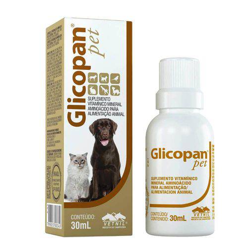 Vetnil Glicopan Pet 30ml - Complexo Vitamínico - Un