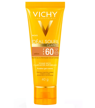 Vichy Ideal Soleil Clarify Protetor Solar FPS 60 40g - 002 Pele Media