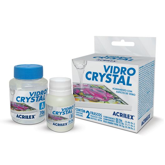 Vidro Crystal Acrilex com 2 Frascos