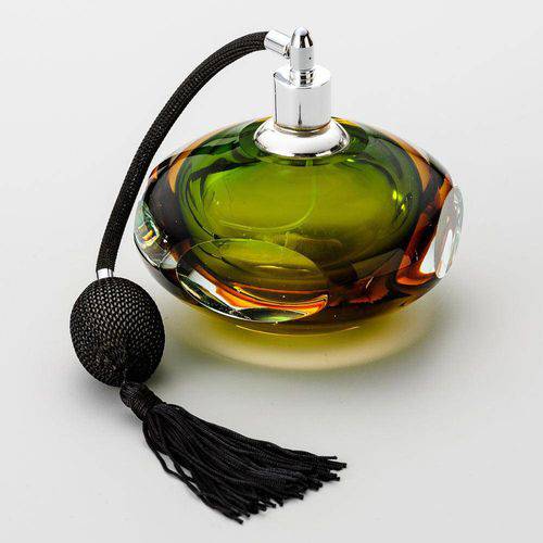 Vidro para Perfume com Borrifador Verde 9x15cm