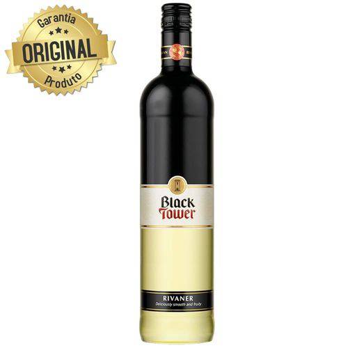 Vinho Alemão Branco Suave Rivaner Garrafa 750ml - Black Tower