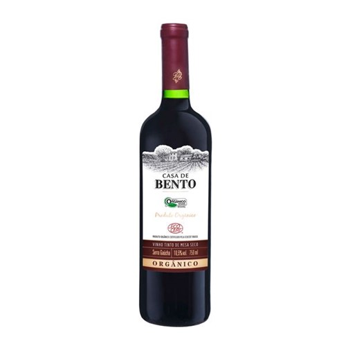 Vinho Brasileiro Casa de Bento 750ml Organico Tinto Seco