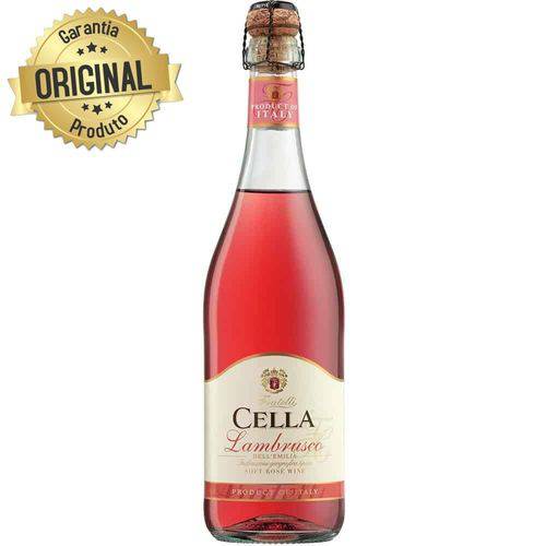 Vinho Italiano Cella Rose Meio Seco Fino Garrafa 750ml - Lambrusco