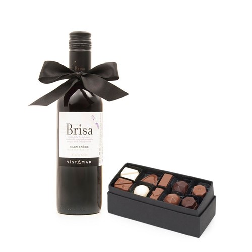 Vinho Tinto Brisa 375ml + Caixa 12 Bombons Chocolate Belga