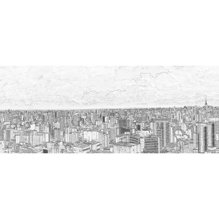 Gravura para Quadros – Arte Vista do Copan II PB - 67,5 X 27 Cm - Papel Fotográfico Fosco