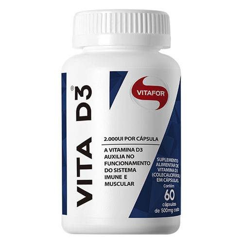 Vita D3 2000 Ui (500mg) 60 Cápsulas - Vitafor