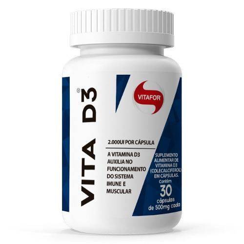 Vita D3 60 Cápsulas Sistema Imune e Muscular - Vitafor