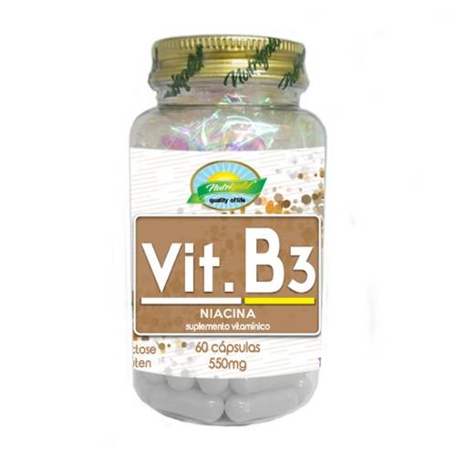 Vitamina B3 (Niacina) 550mg - Nutrigold - 60 Cápsulas