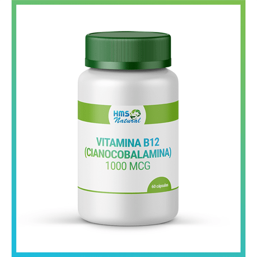 Vitamina B12 (cianocobalamina) 1000 Mcg Cápsulas Vegan 60cápsulas