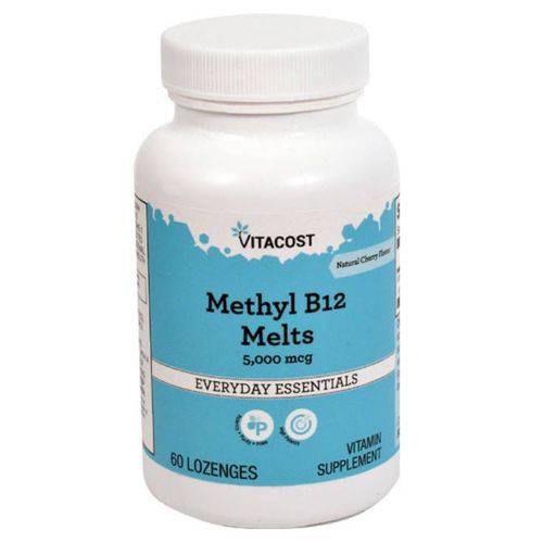 Vitamina B12 Metilcobalamina 5000mcg 60 Comprimidos Sublingual Vitacost