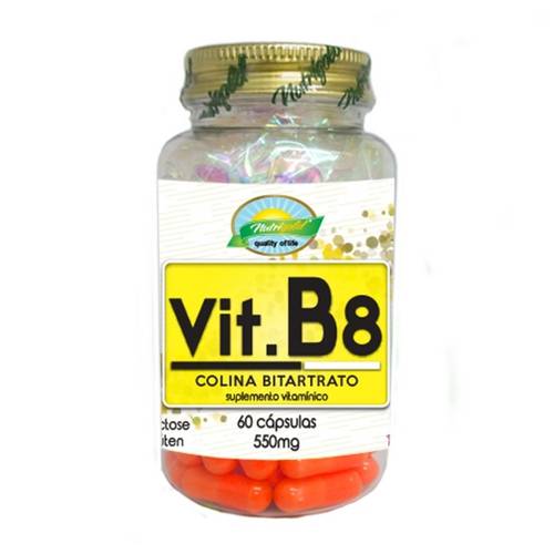 Vitamina B8 (Colina Bitartrato) 550mg - Nutrigold - 60 Cápsulas