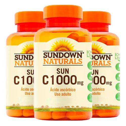 Vitamina C 1000mg - 3 Un de 180 Comprimidos - Sundown