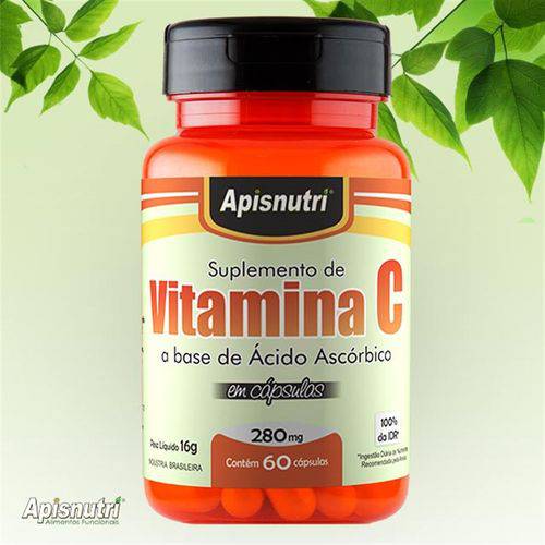Vitamina C 280mg 60 Cápsulas Apisnutri
