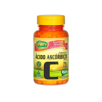 Vitamina C Ácido Ascórbico 60 Cápsulas Unilife
